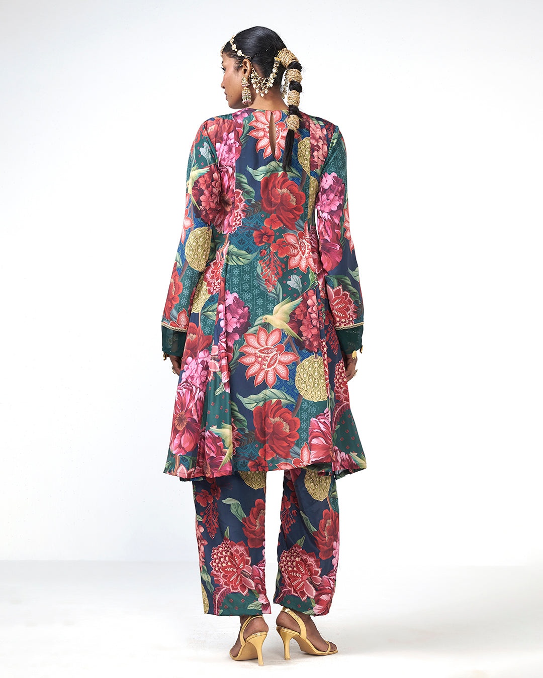 Midnight Bloom Embellished Kurta Set