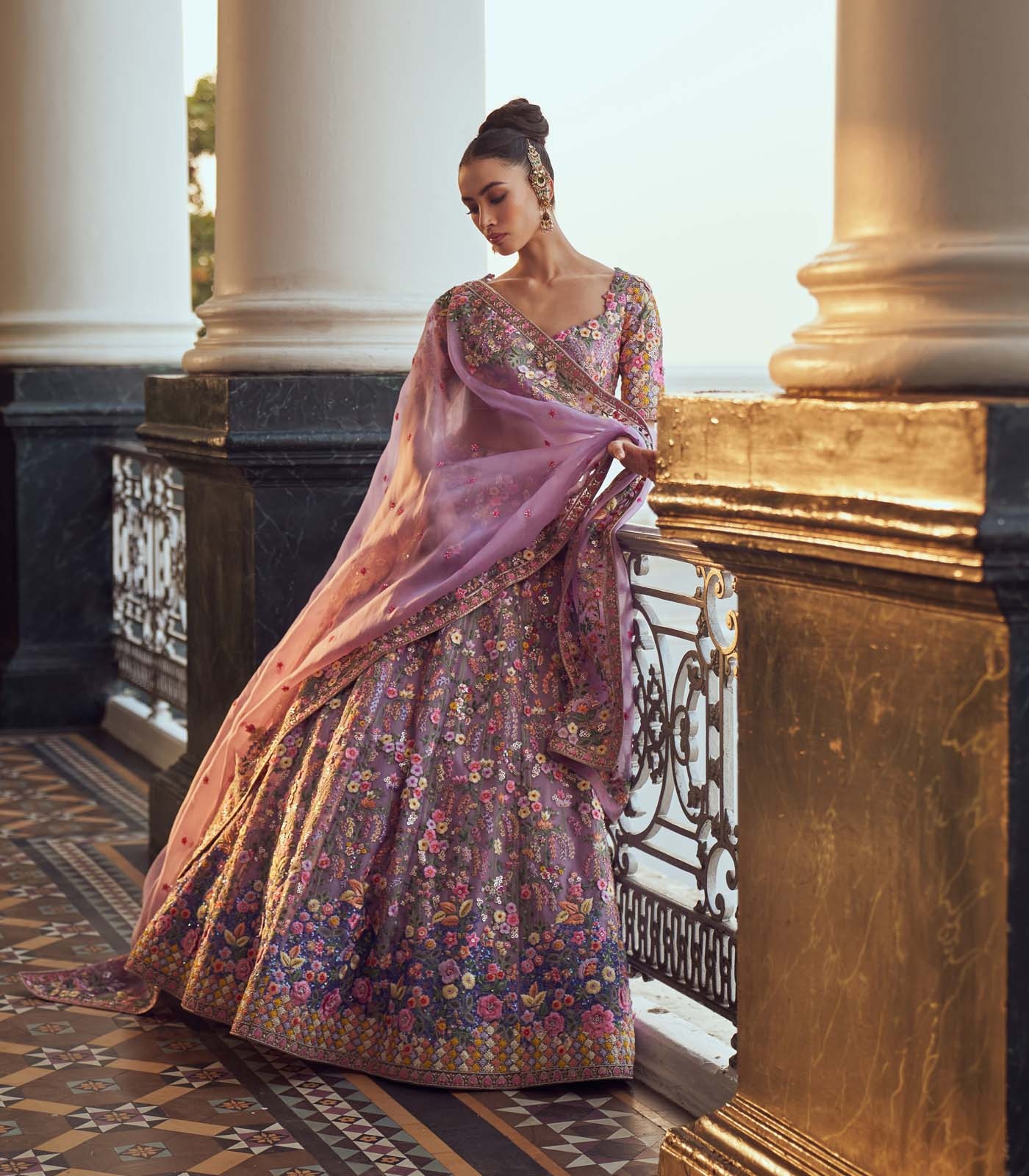 Lavender Meadow Bridal Lehenga
