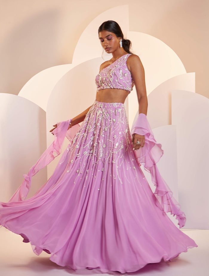 Lilac Stardust Lehenga