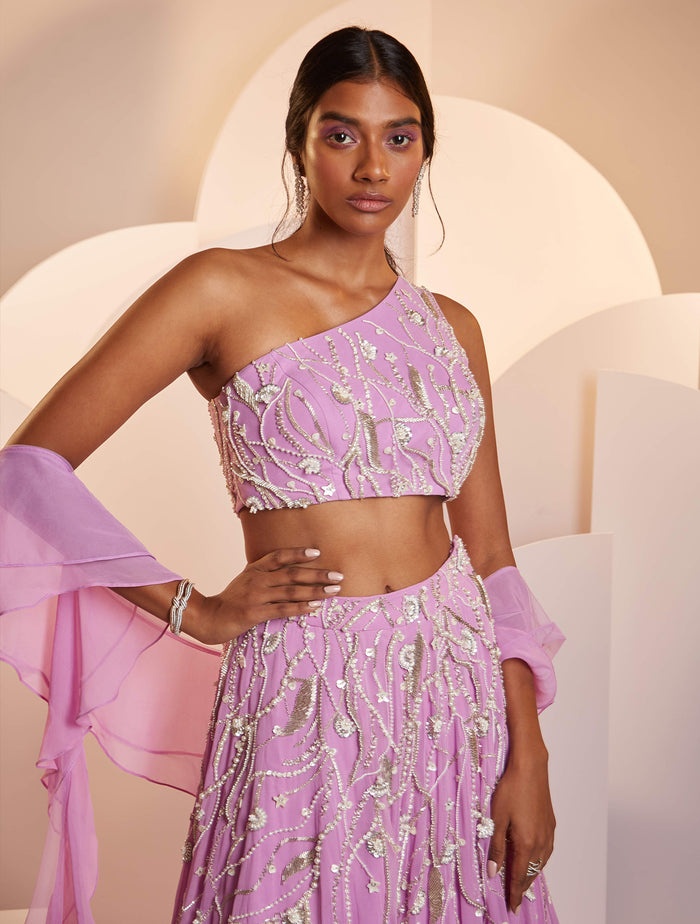 Lilac Stardust Lehenga
