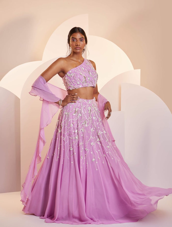 Lilac Stardust Lehenga