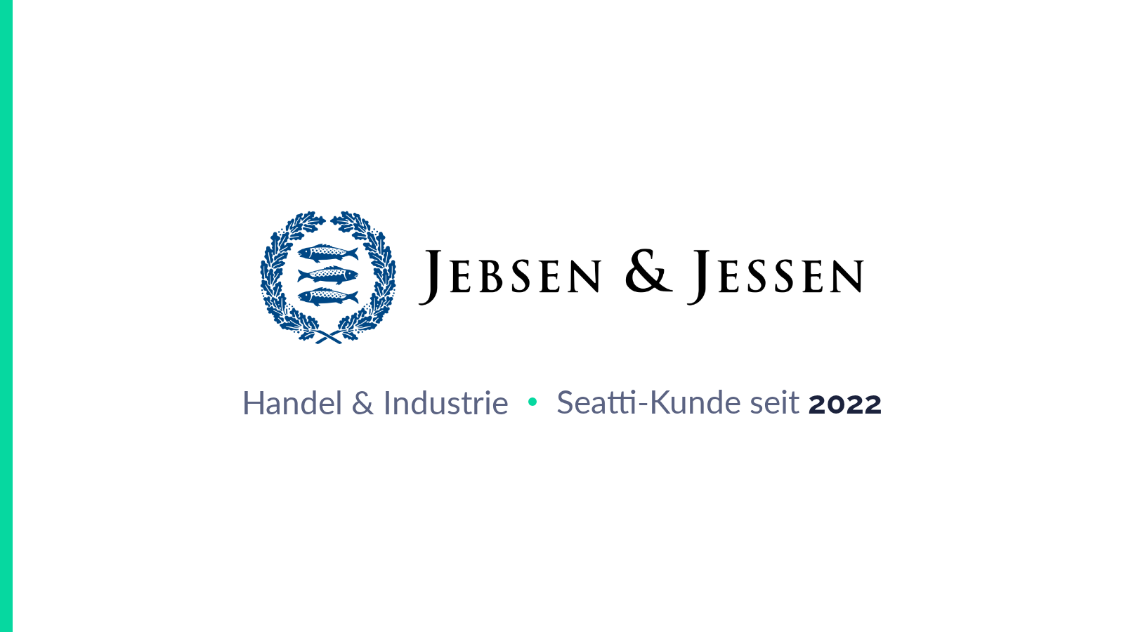 Case Study Jebsen & Jessen: Logo des Hamburger Handelshauses, Branche Handel & Industrie, Seatti-Kunde seit 2022