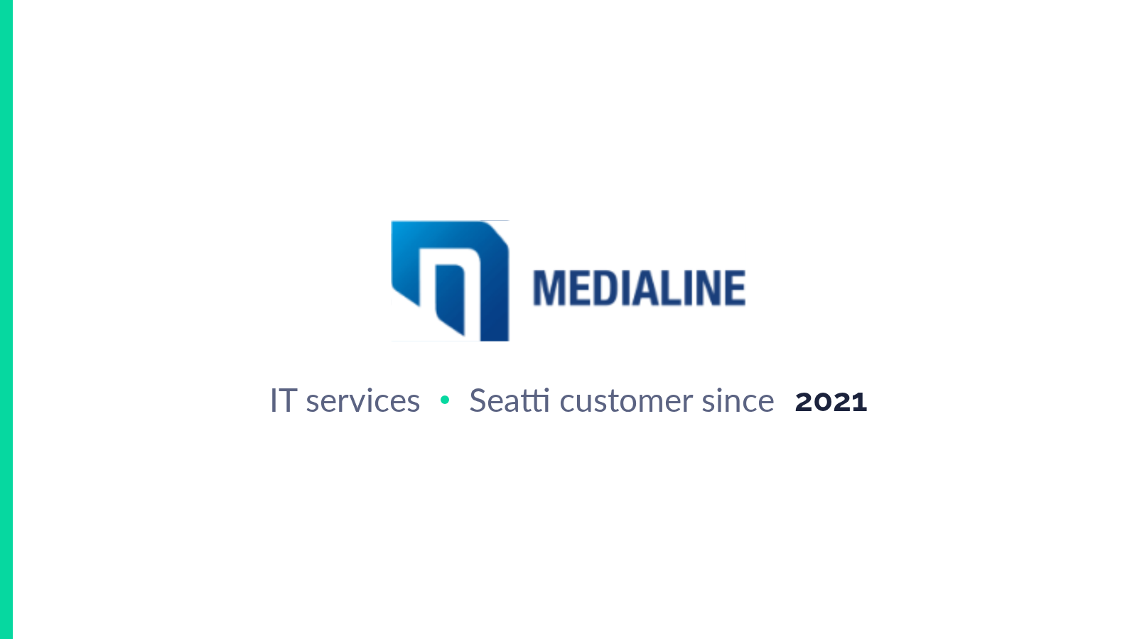 Case study Medialine: logo of the IT service provider, industry IT services, Seatti customer since 2021