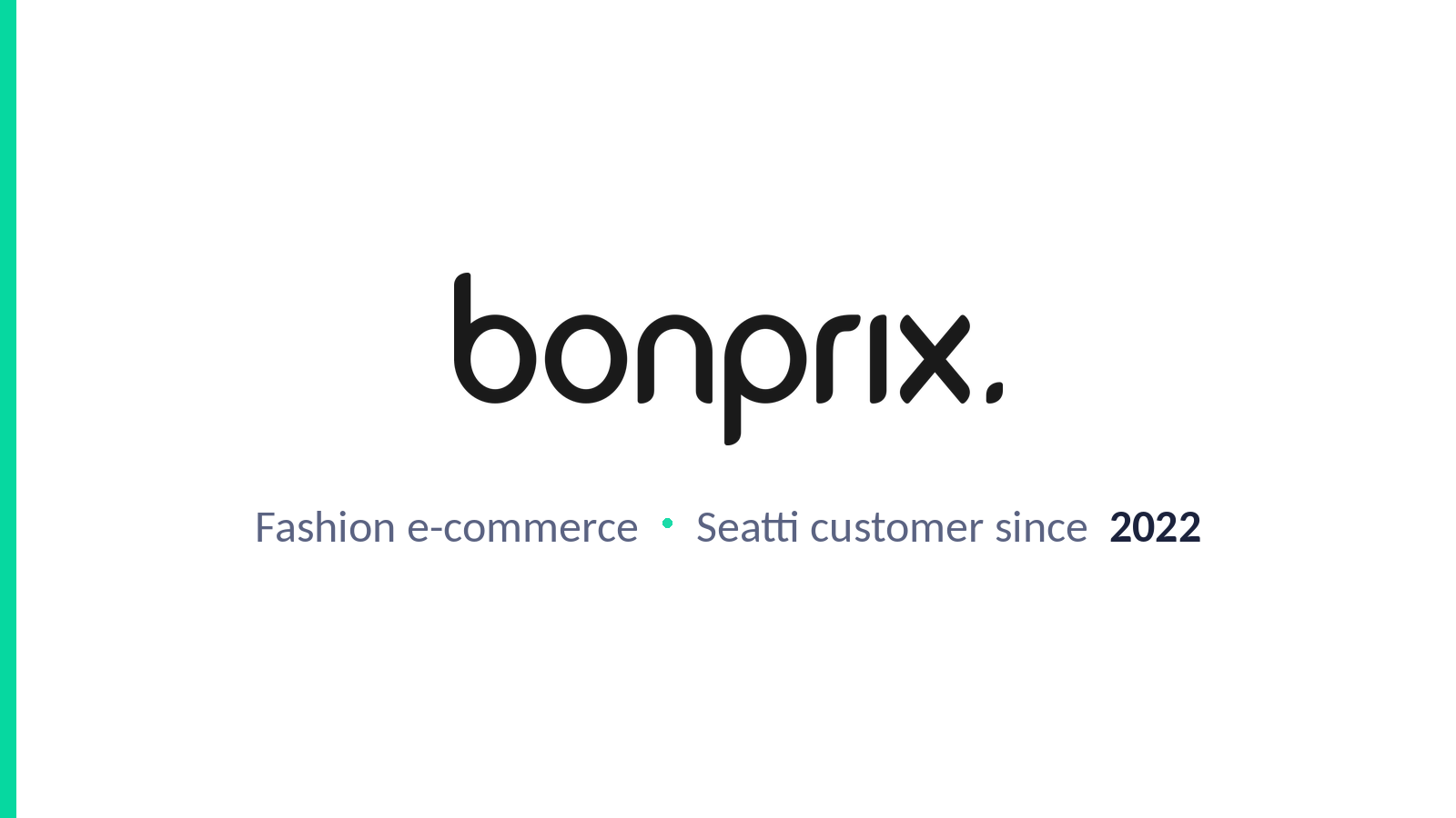 Case study bonprix: logo of the fashion retailer, industry fashion e-commerce, Seatti customer since 2022