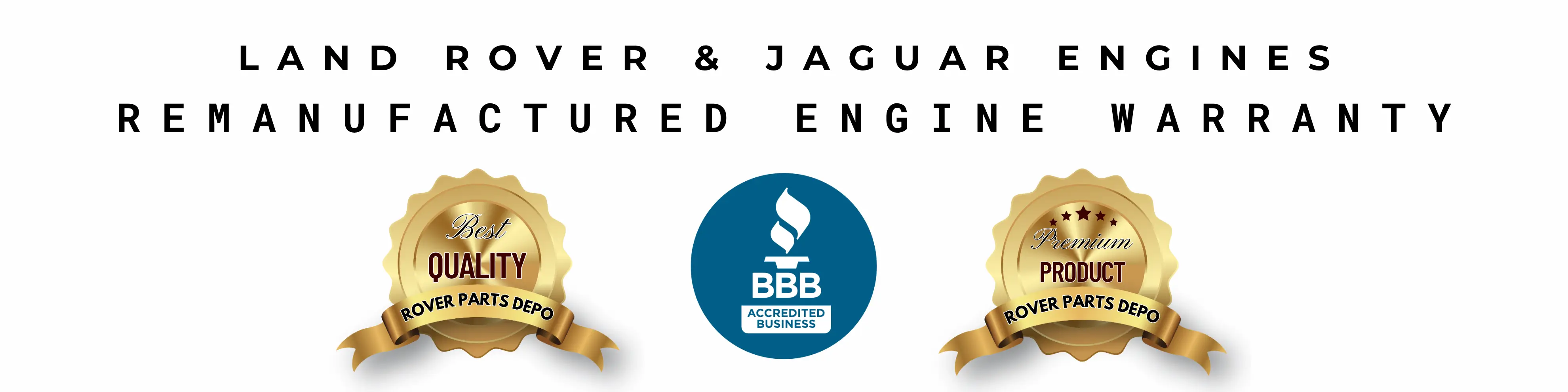 Rover Parts Depo in-house remanufactured Land Rover and Jaguar engines with 1-year and 2-year comprehensive warranty — quality tested and guaranteed performance.