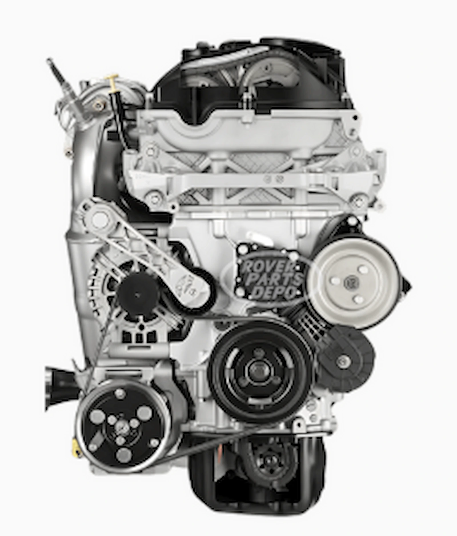 Jaguar E-Pace 2.0L long block engine JDE40070 – alternate view of remanufactured engine by Rover Parts Depo