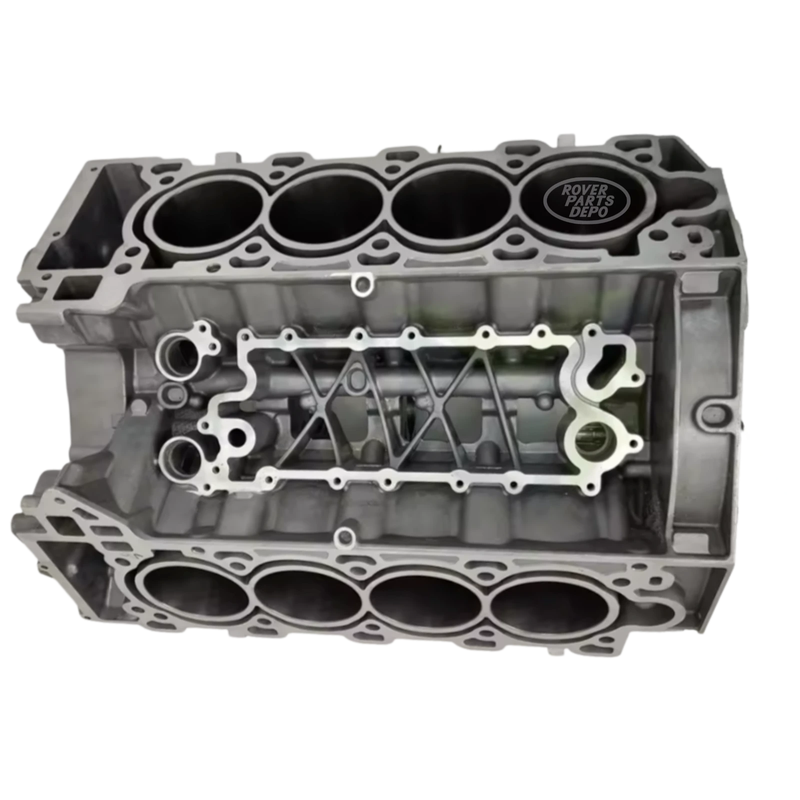 Alternate view of Land Rover 5.0L Short Block engine LR106460 – in-house remanufactured at Rover Parts Depo