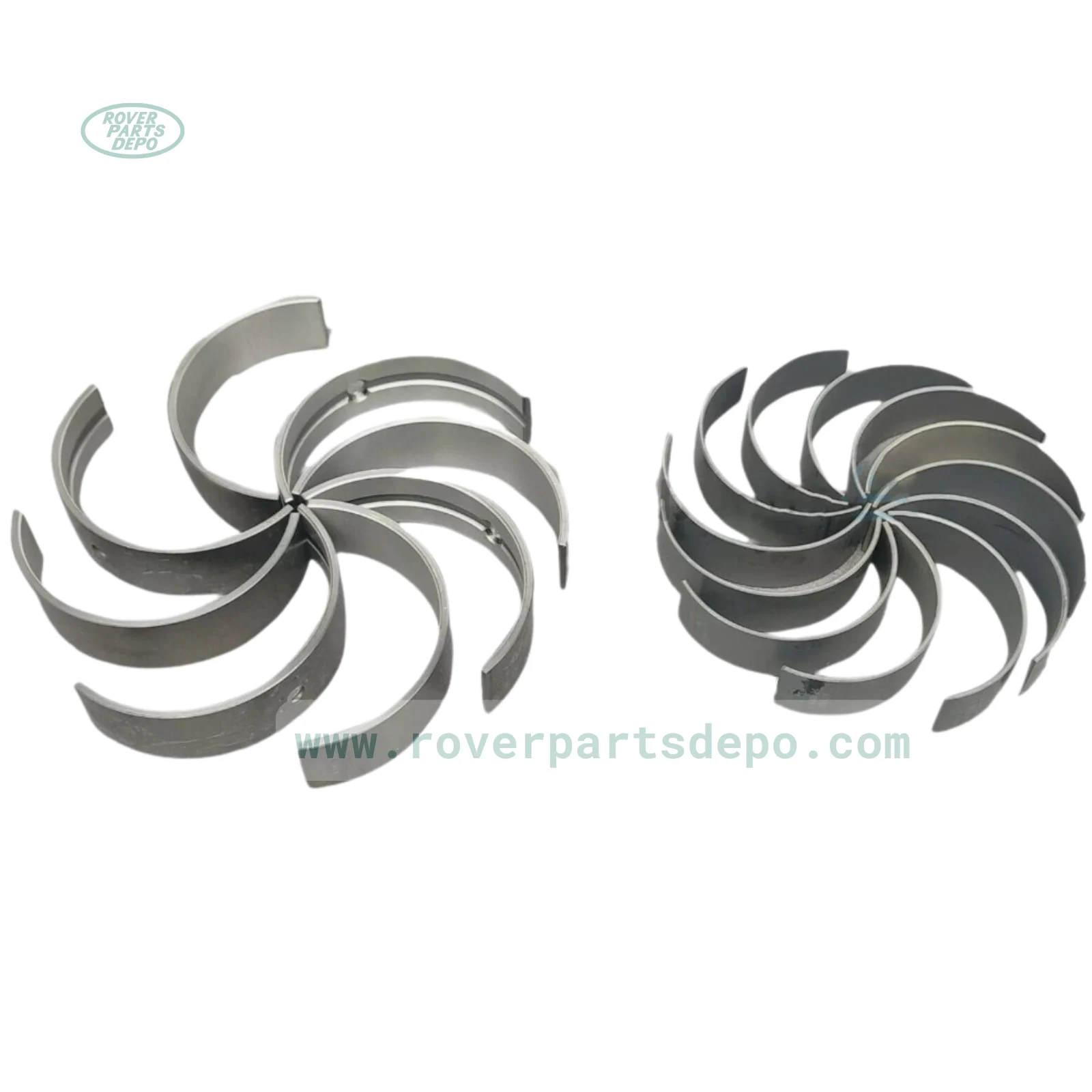 Crankshaft main and rod bearing STD size set packaged for shipping — fits all 5.0L V8 Range Rover, Land Rover, and Jaguar engines (2010–2022) — OEM replacement from Rover Parts Depo