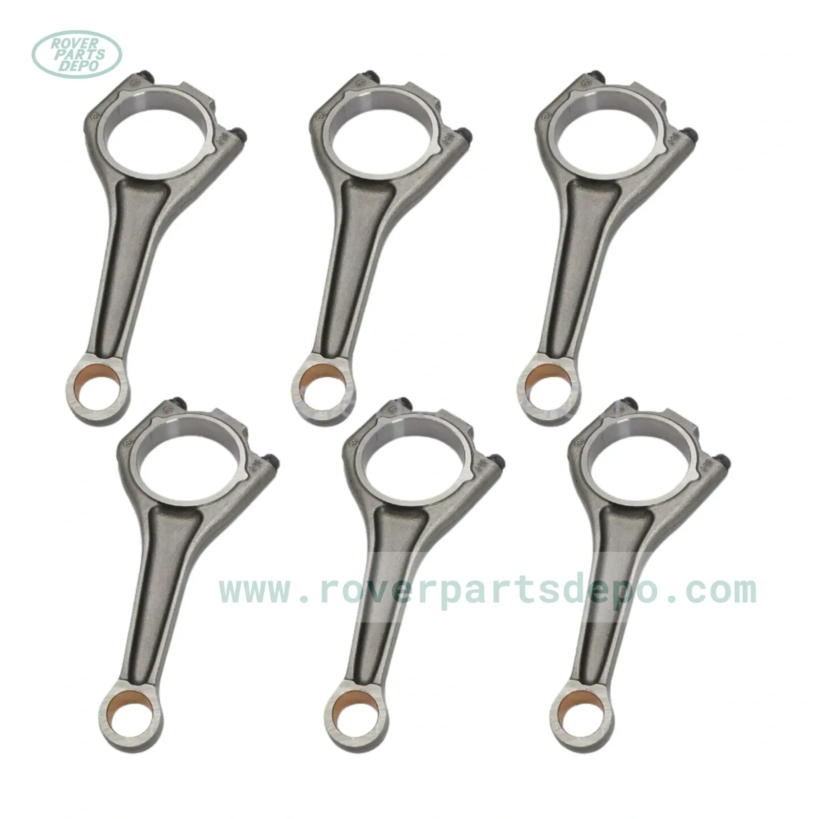 5.0L connecting rod packaged for shipping — fits Jaguar and Land Rover engines AJ126 and AJ133 (2010–2021) — OEM replacement from Rover Parts Depo