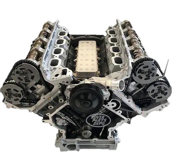 Jaguar XJ, XF, XJR, and F-Type 5.0L Supercharged Engine AJ813973 – in-house remanufactured short block engine from Rover Parts Depo