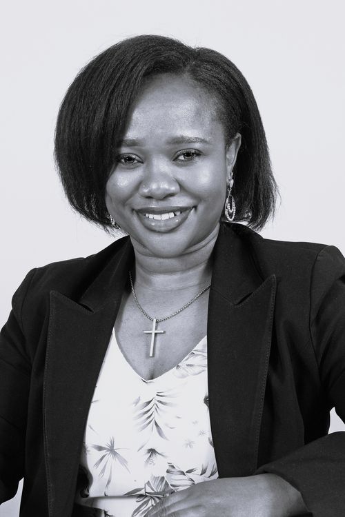 Black and white headshot of Sarah Kaliyati.