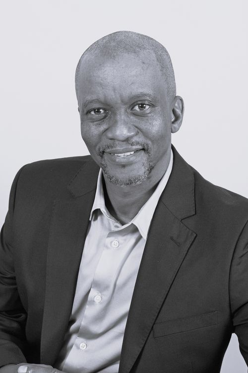 Black and white headshot of Lungile Sebotsane