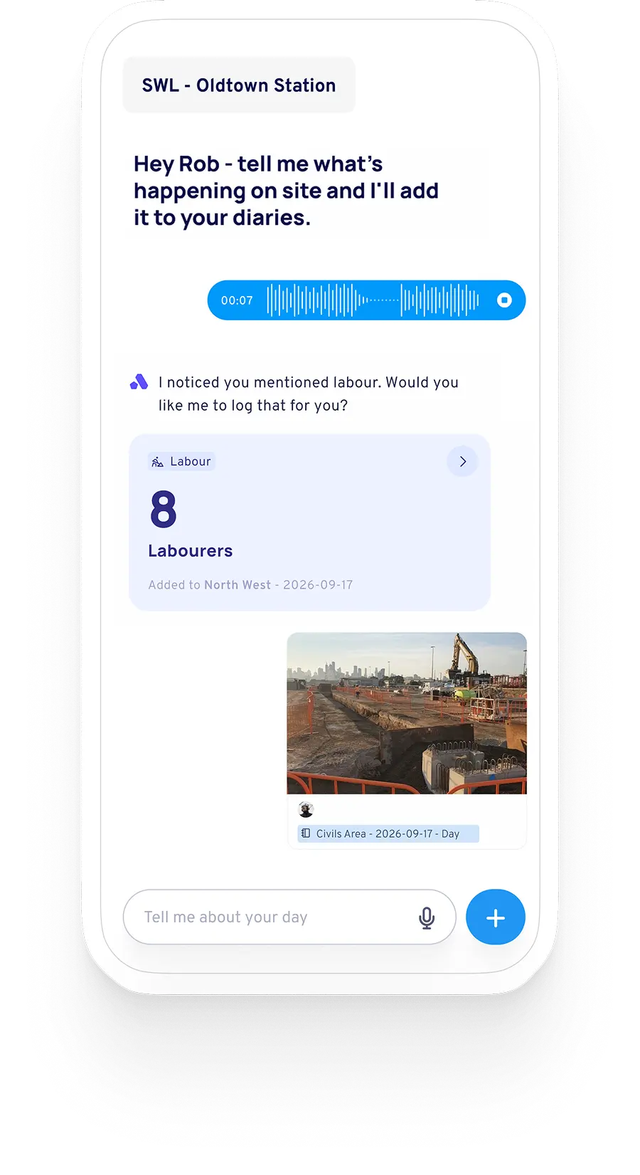 A mockup of Aphex software on a mobile device