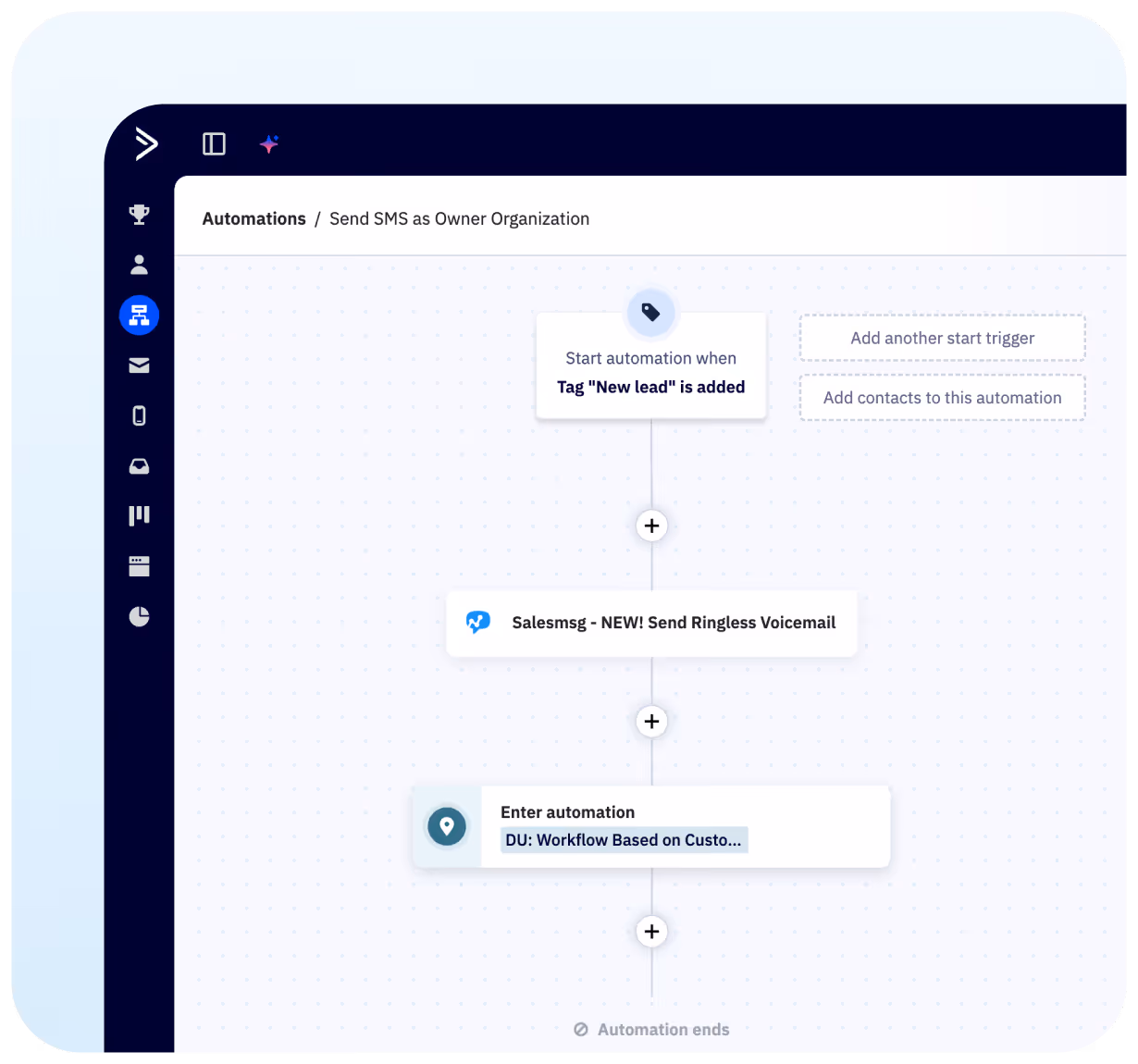 SMS as a Native Automation Action image