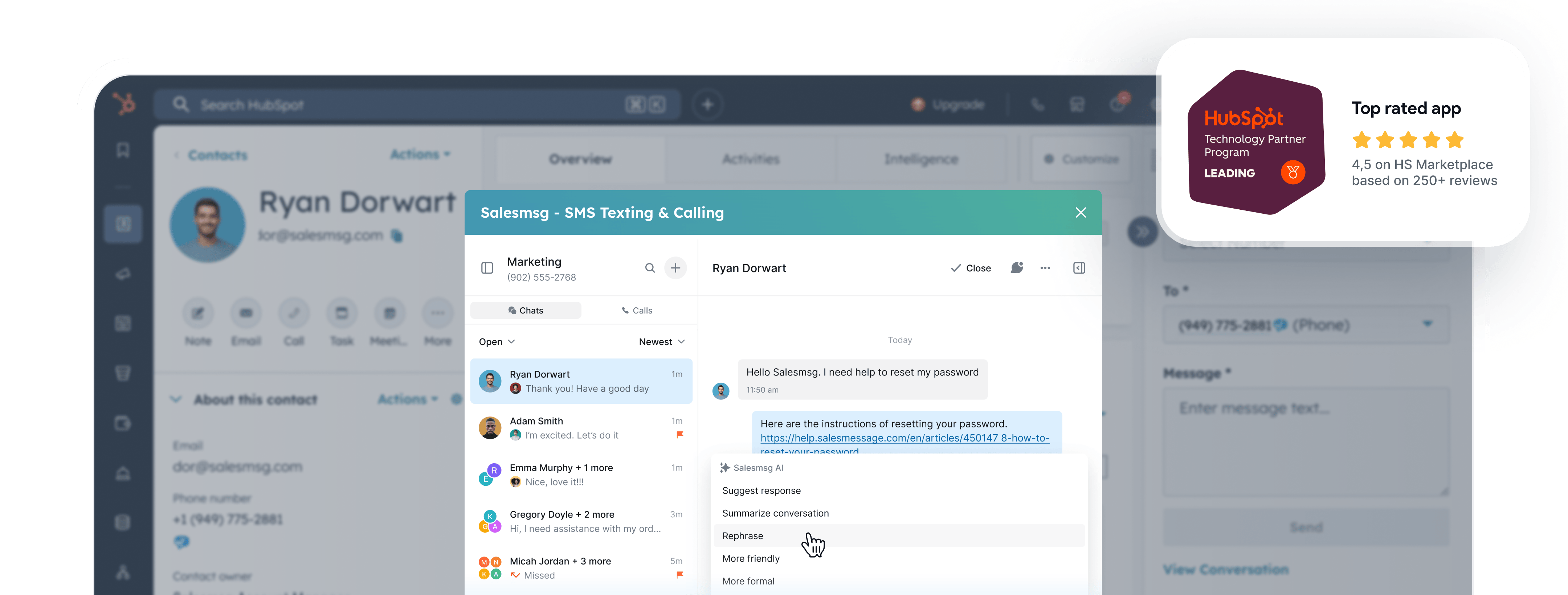 hubspot sms software