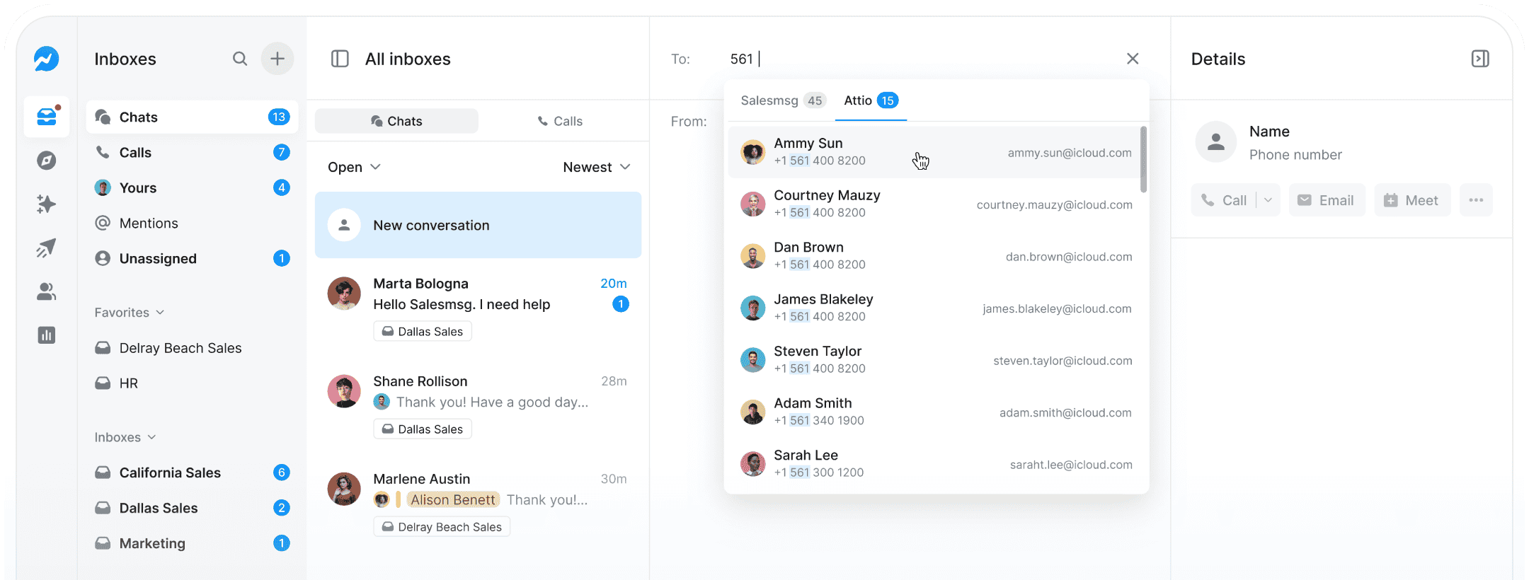 Send SMS Messages Directly to Attio Contacts with Salesmsg's Native Integration image