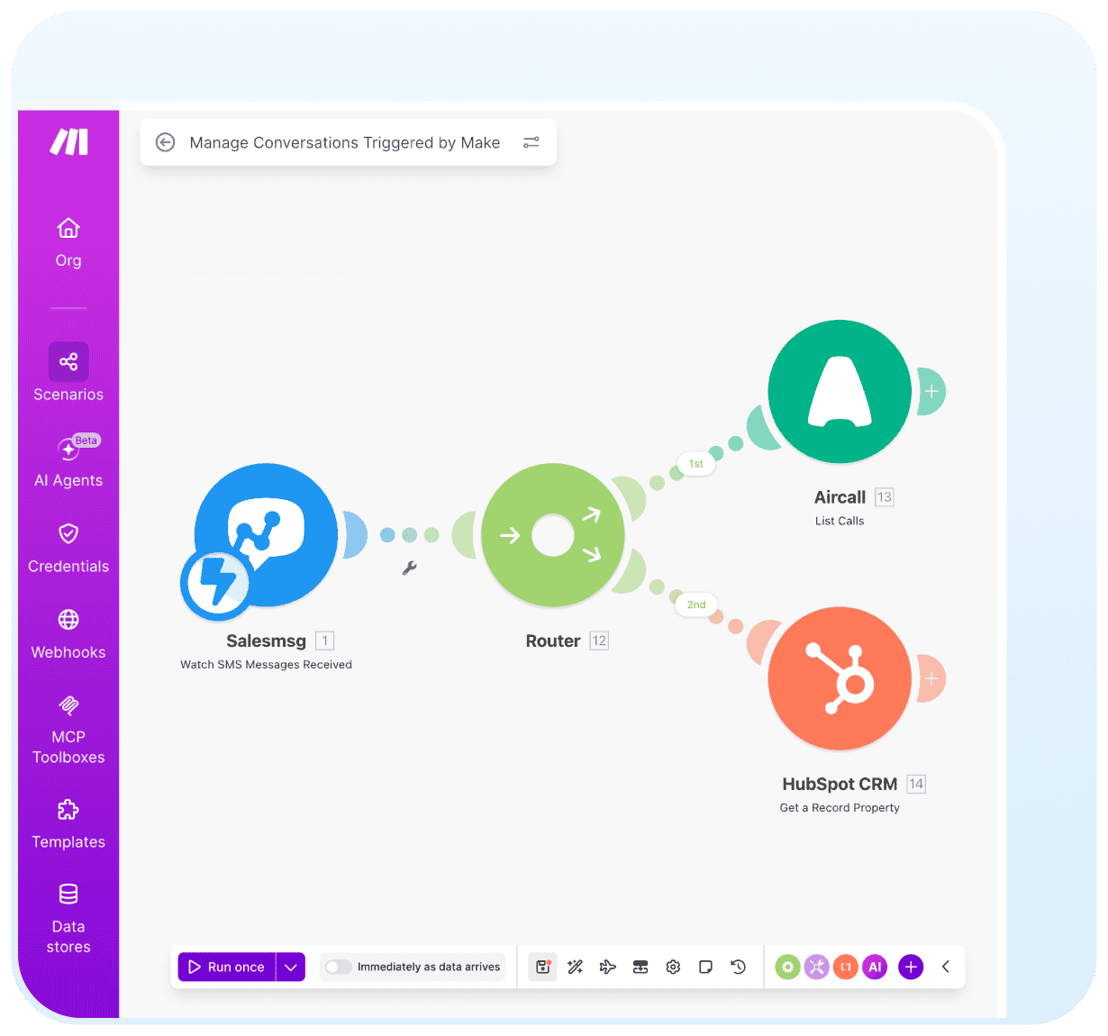 Manage Conversations Triggered by Make image