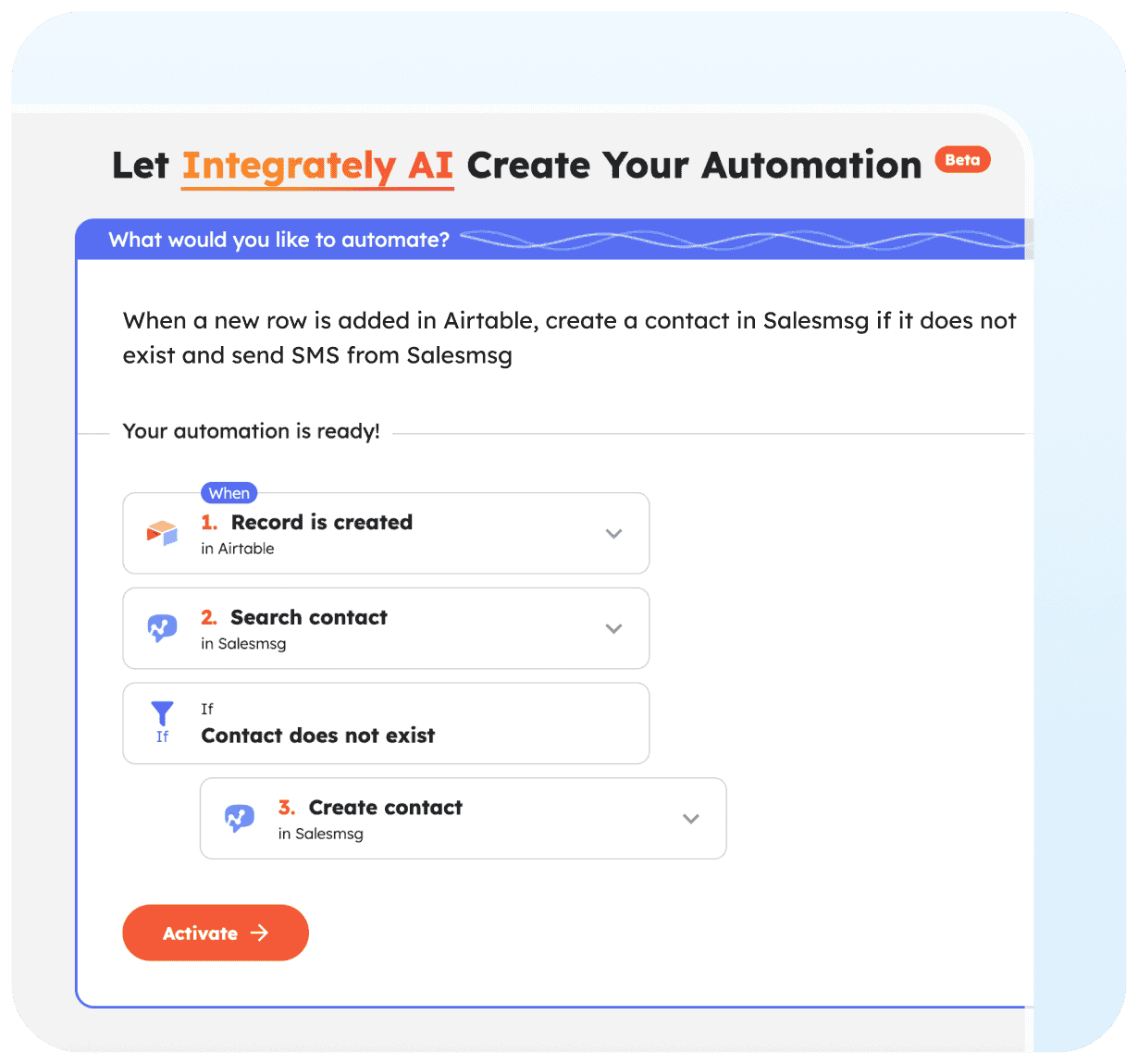 Automate SMS With Integrately AI image