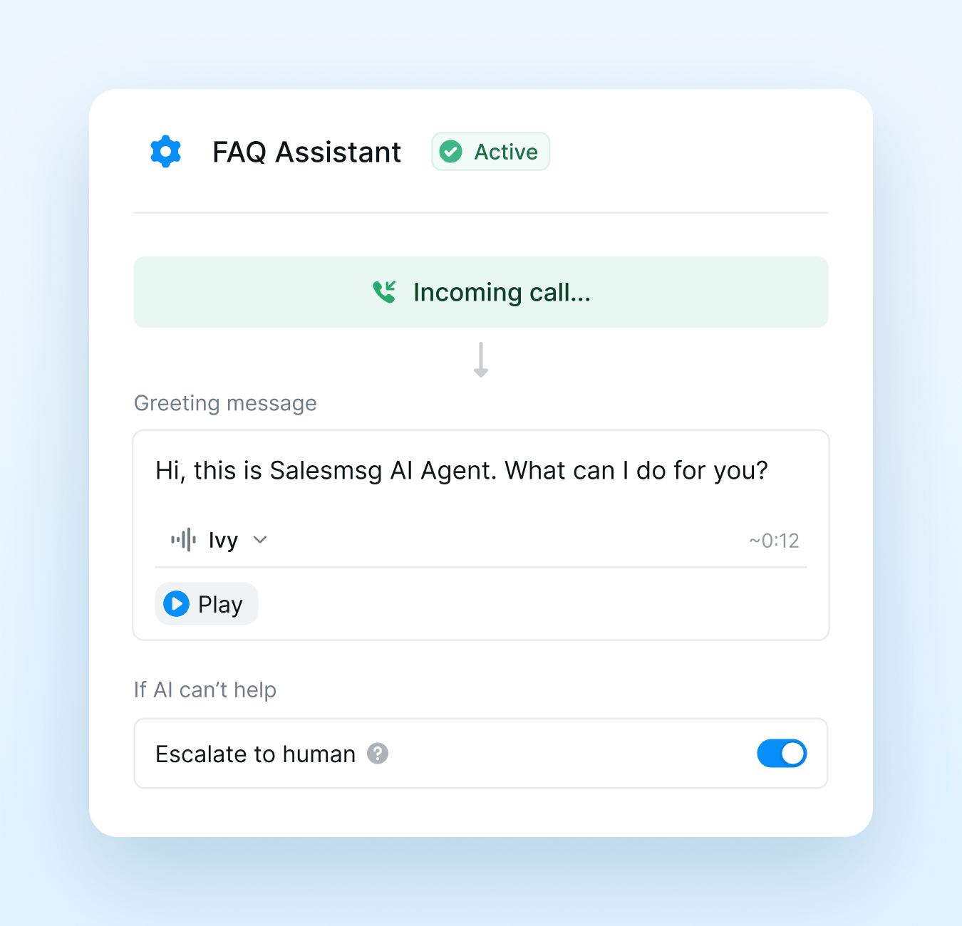 image of an ai agent choosing a natural voice for answering