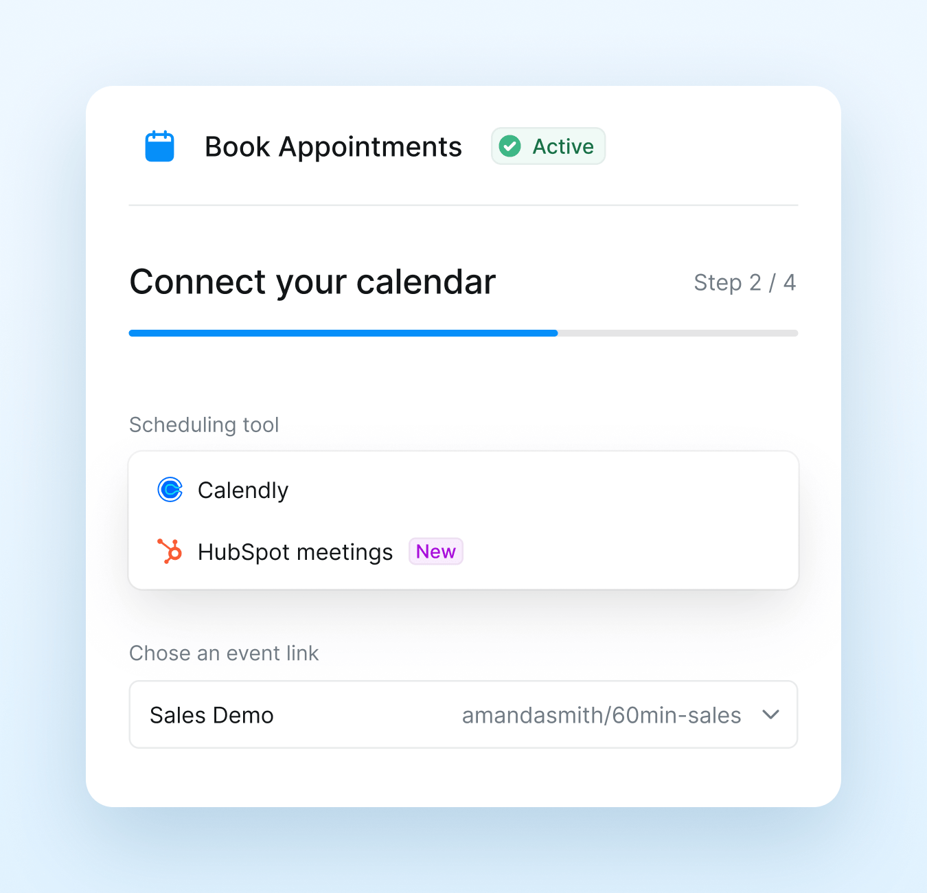 image of a booking ai agent in action