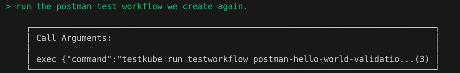 Run Postman test workflow