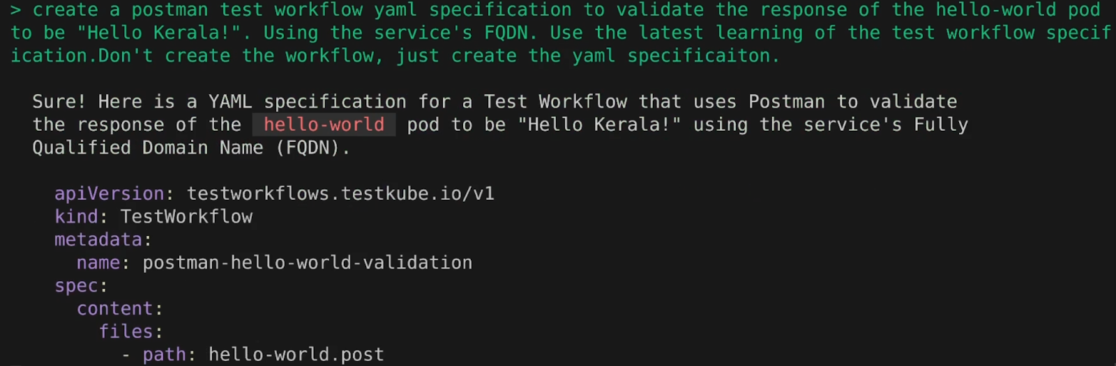 Postman workflow