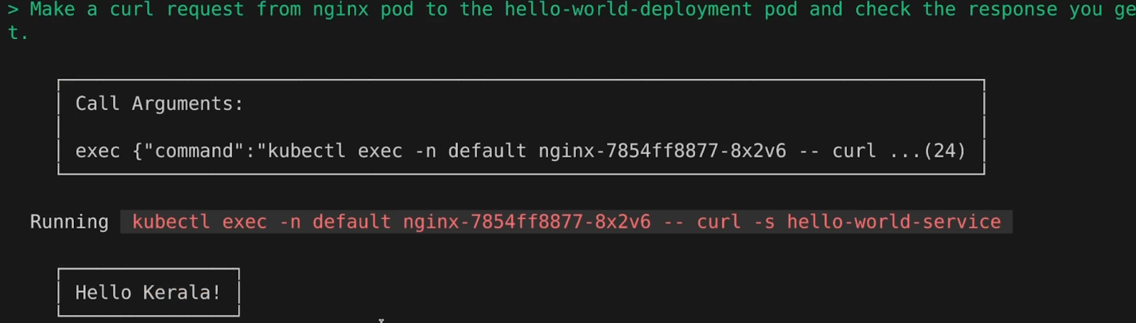 curl request run by AI