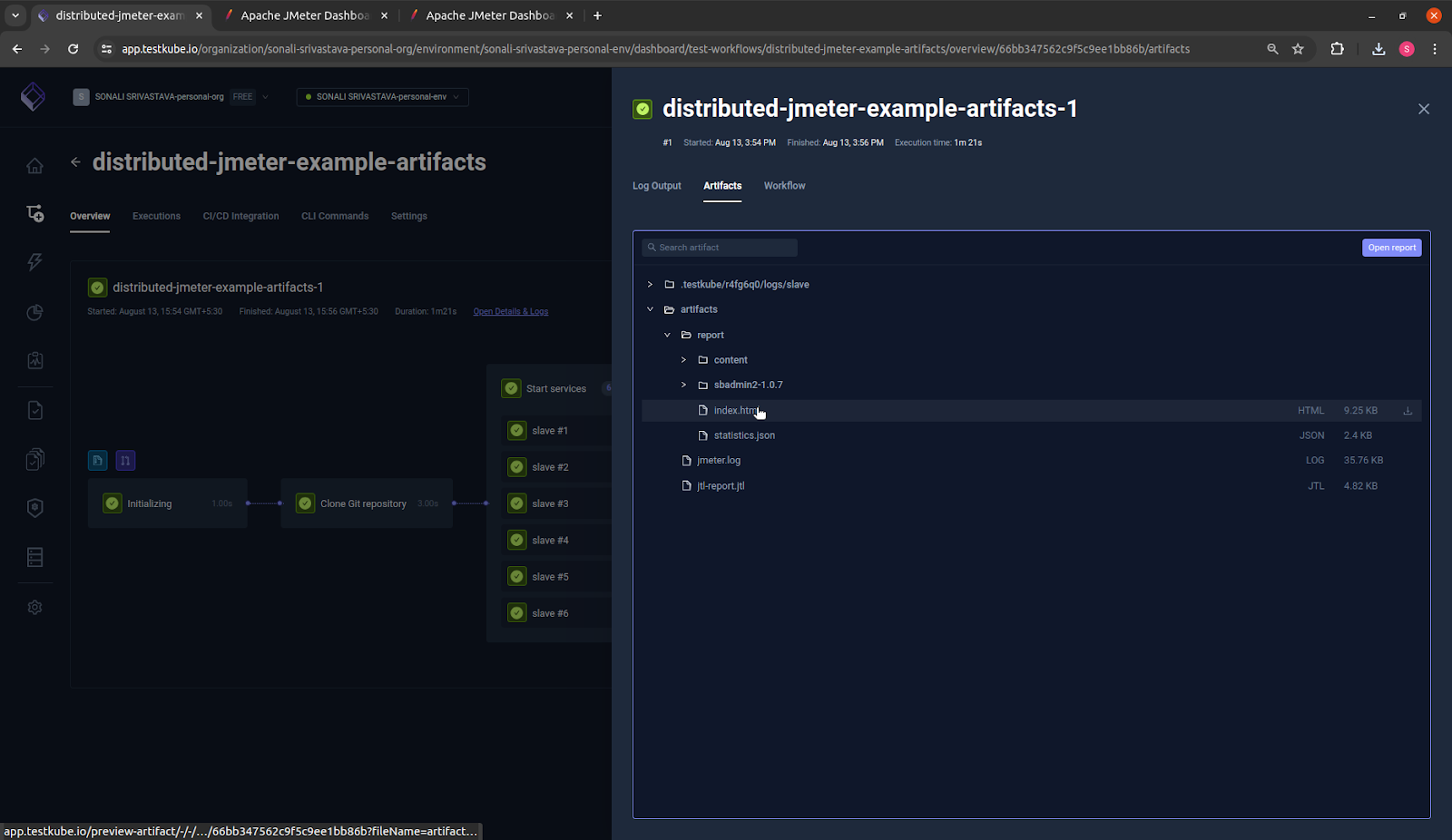 more info on test results