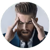 Man Suffering with Sinus Pressure