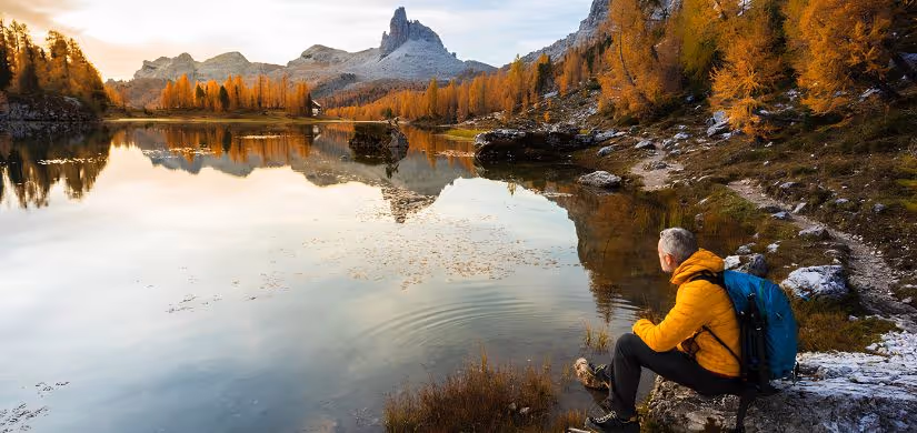 A hiker reflects on his experience near a pond