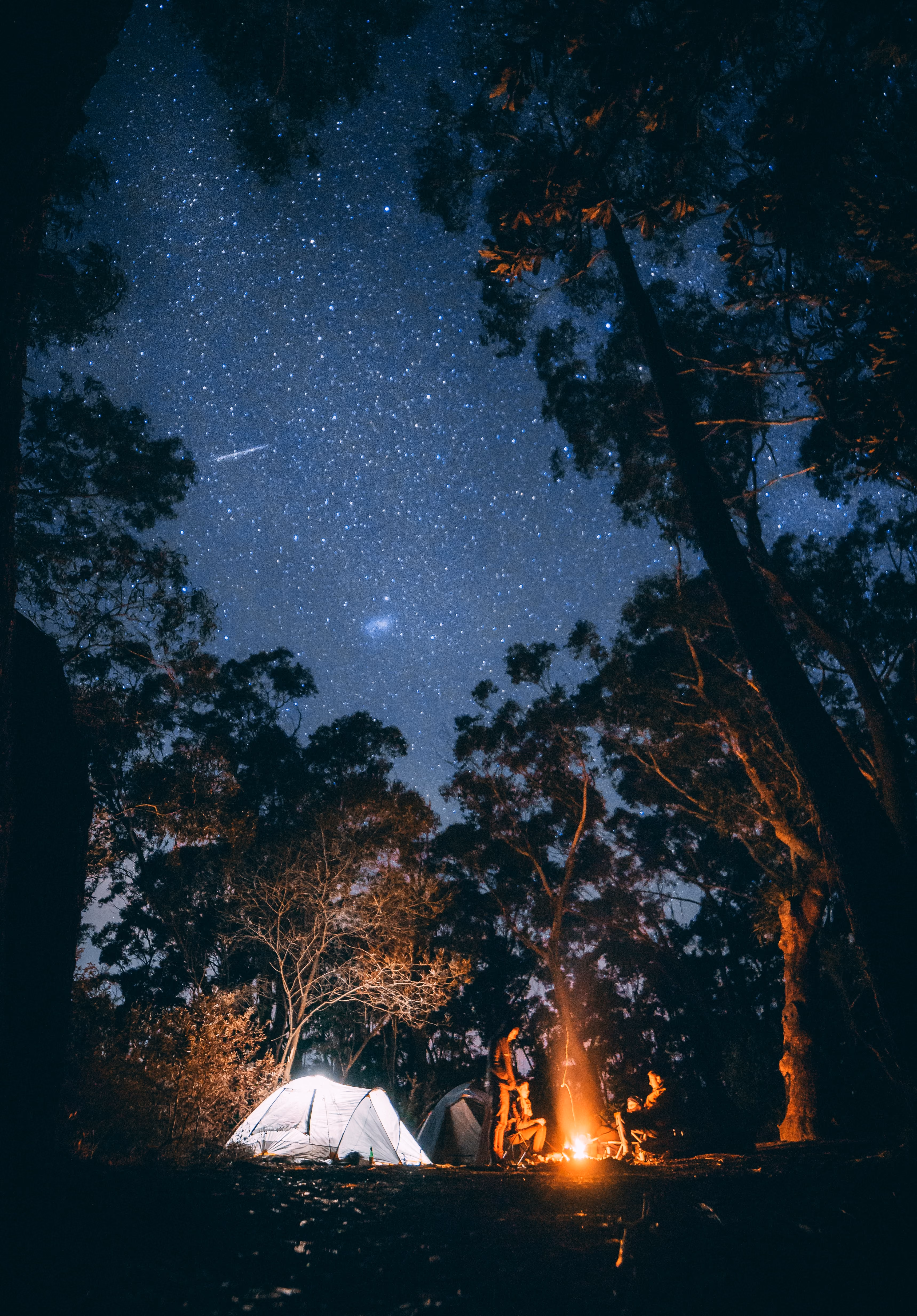 Technology experts enjoying work-life balance at Uprise, where innovative IT culture meets competitive benefits under a starry sky. Join our diverse team for professional growth in cybersecurity and custom applications.