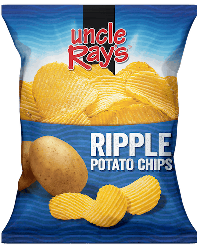 A bag of Ripple Potato Chips by Uncle Rays