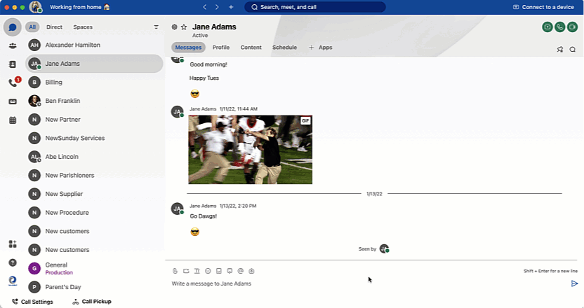 Webex app motion graphic showing how to share your screen without calling.