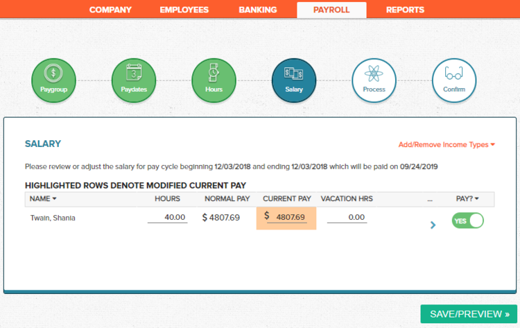 Wagepoint Pay Salaried Employees