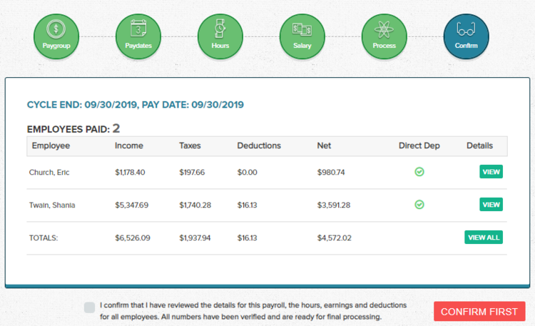 Wagepoint Process Payroll