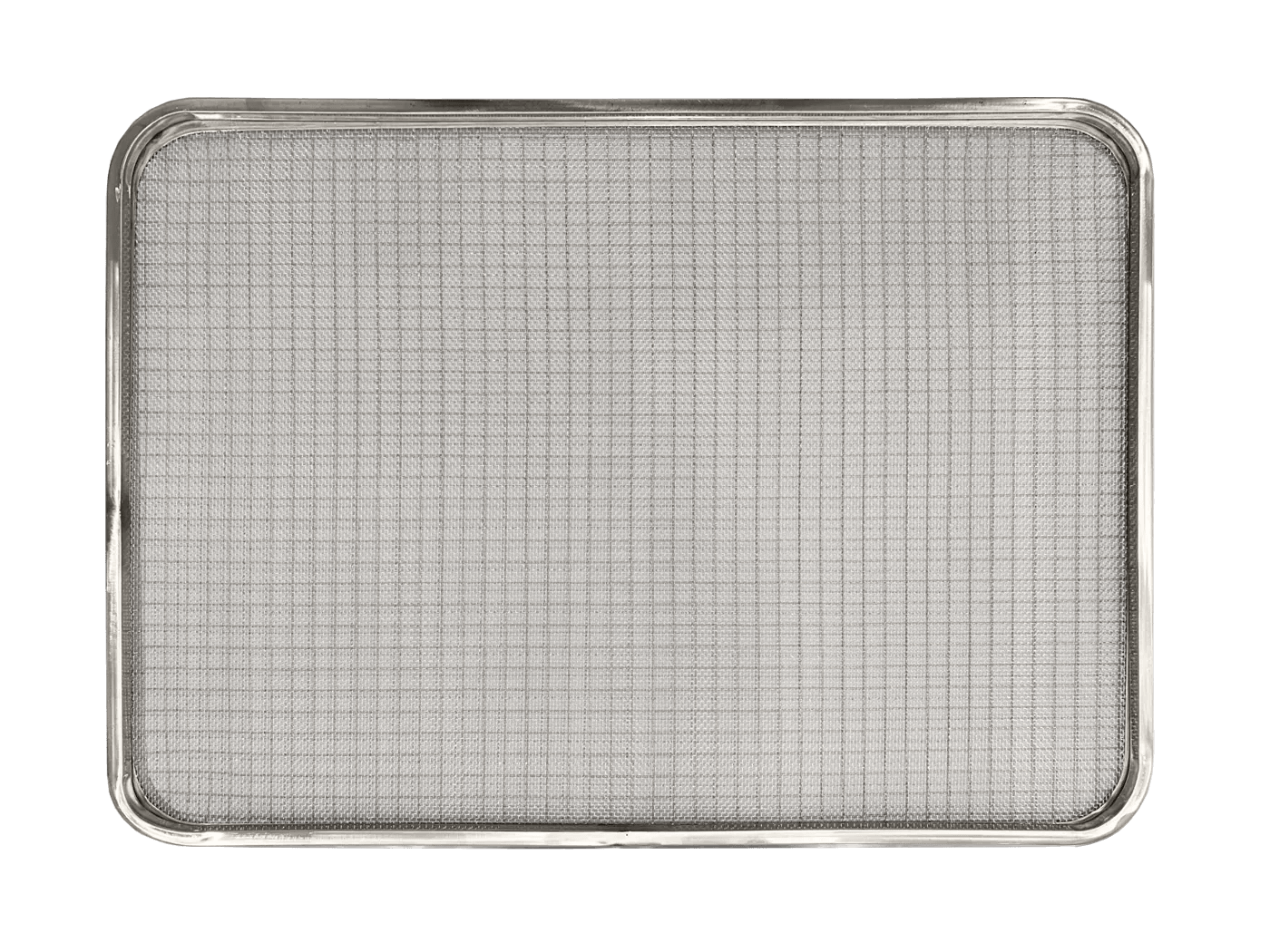 18 x 25 inch stainless steel fine mesh tray for dehydrating small food items in industrial dehydrators