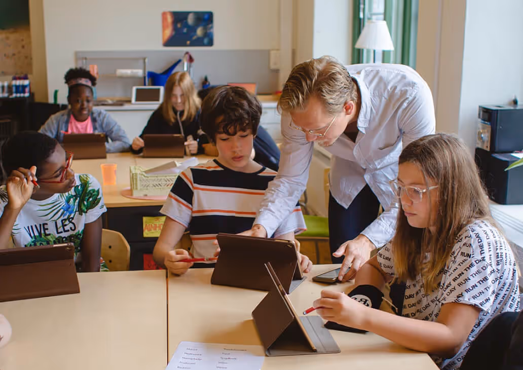 Students in class with teacher