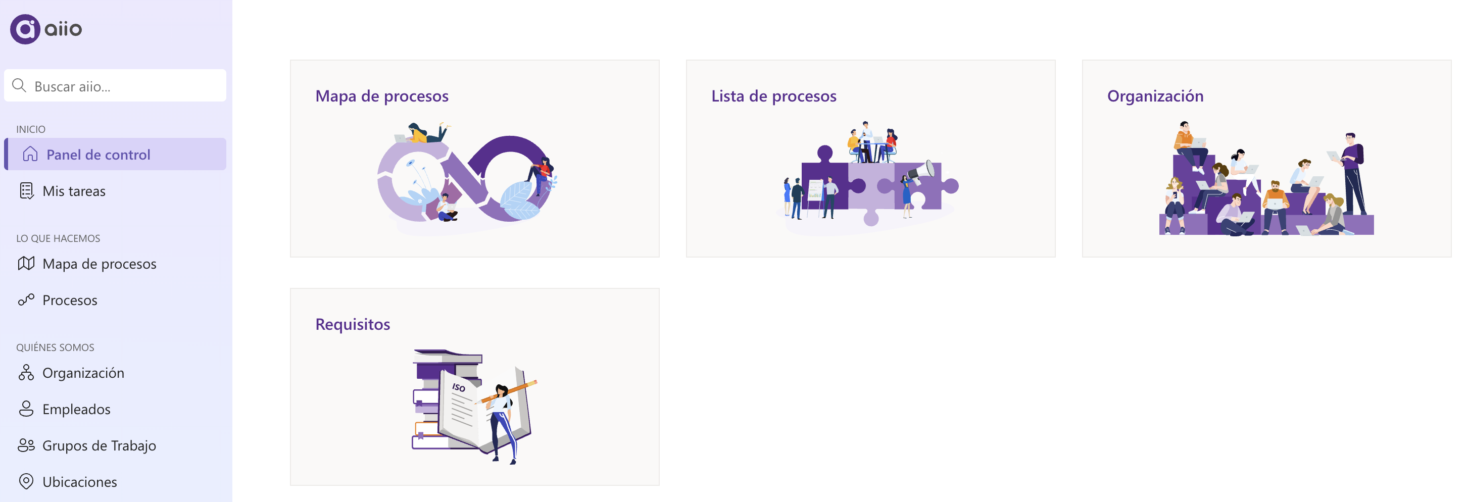 A spanish process management dashboard