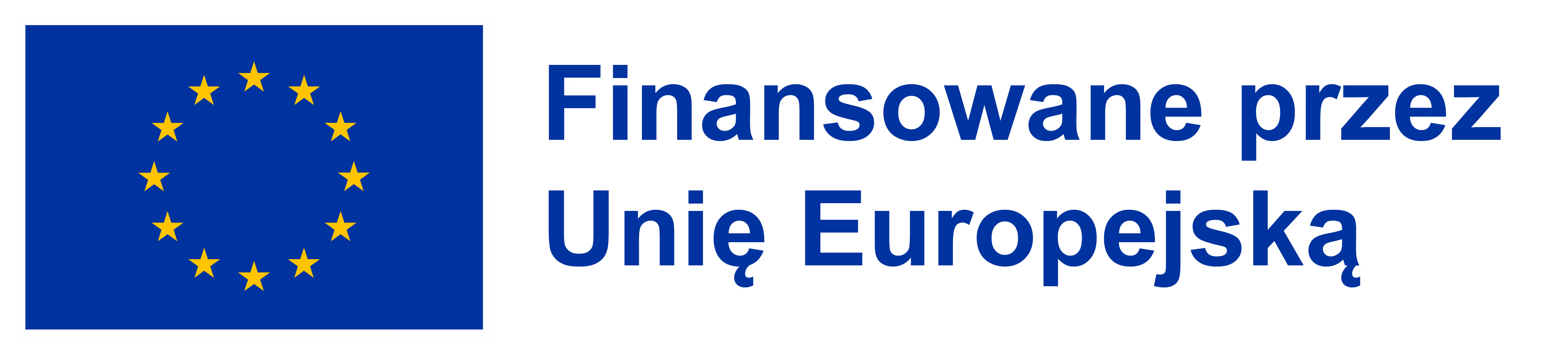 Flaga Unii Europejskiej z napisem Finansowane przez Unię Europejską.