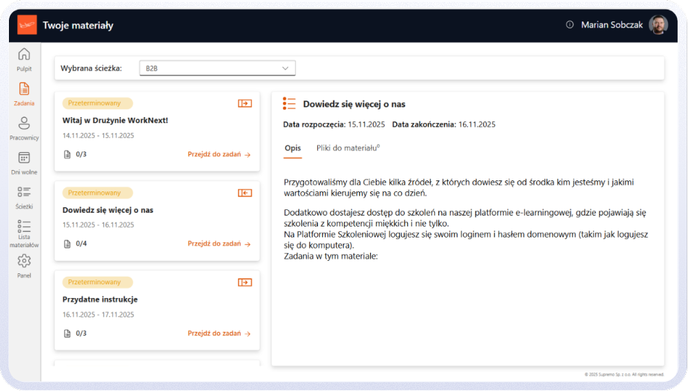 Ekran aplikacji Onboarding