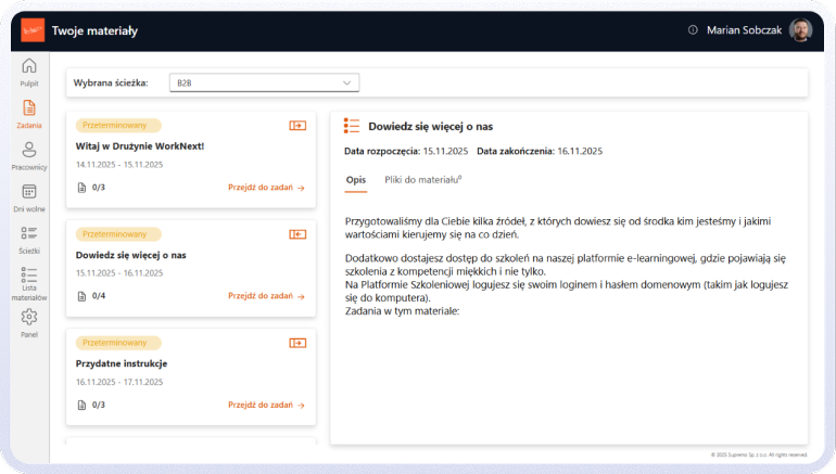 Ekran aplikacji Onboarding