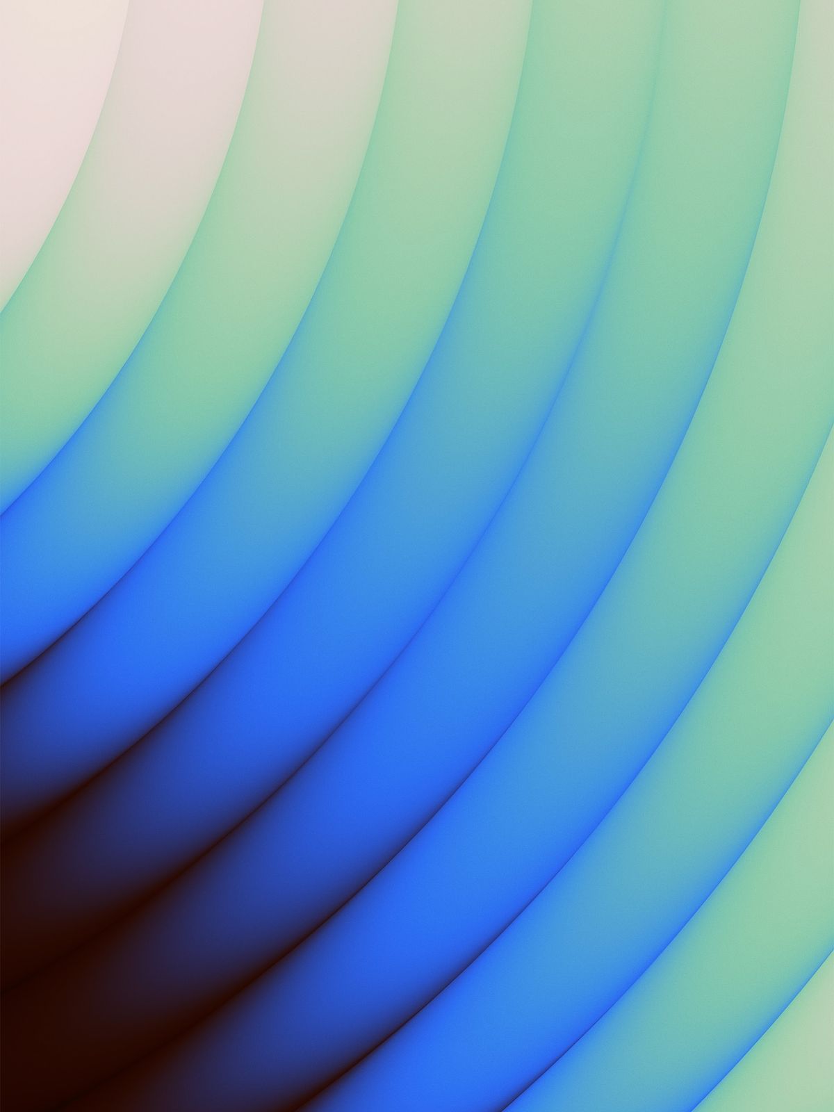 Abstract gradient pattern with smooth curved bands transitioning from dark brown and blue to light green and pink.