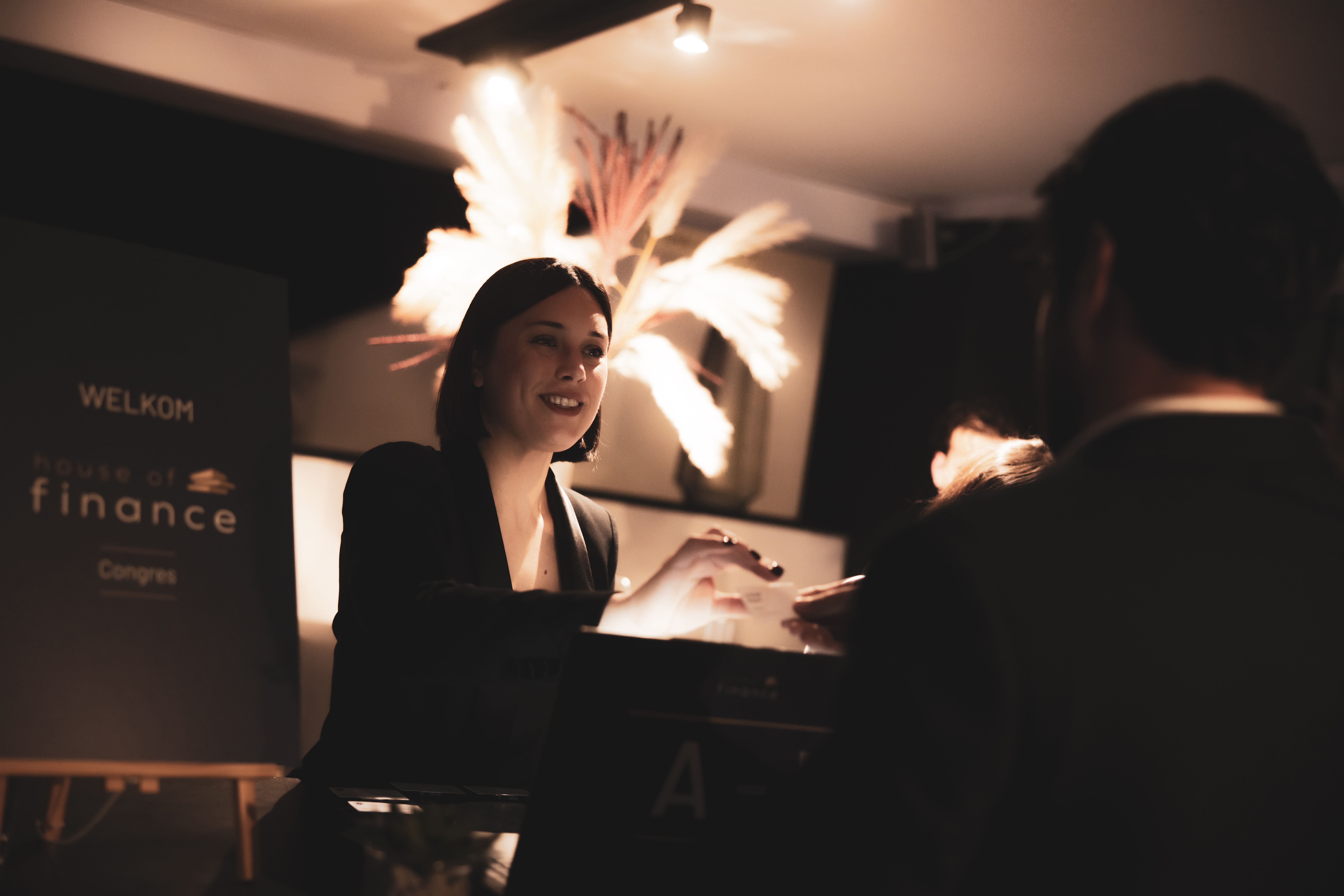 Team celebrating by joining hands