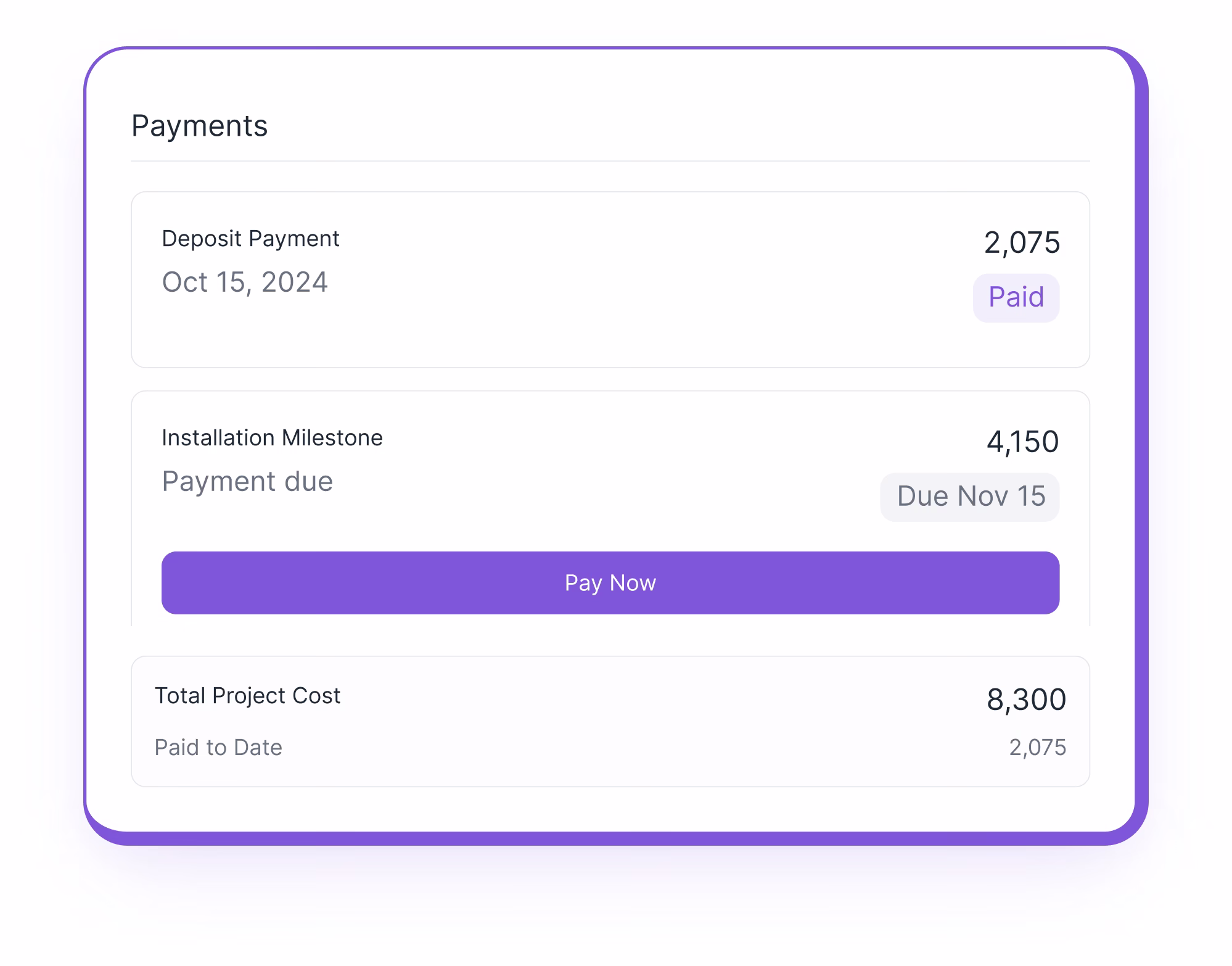 Customer portal additional capabilities screenshot