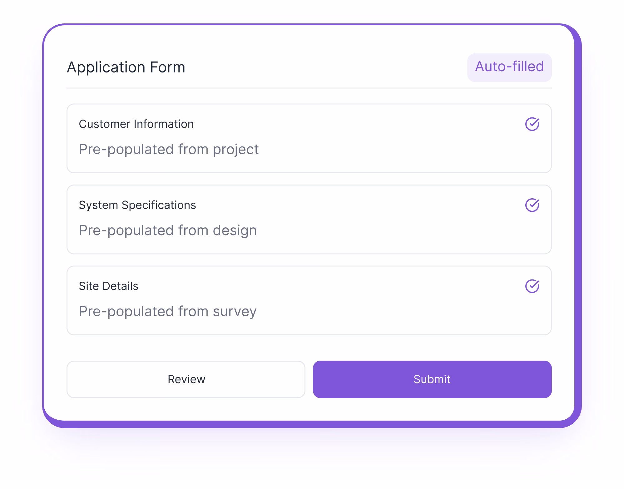 Grid connection applications additional capabilities screenshot