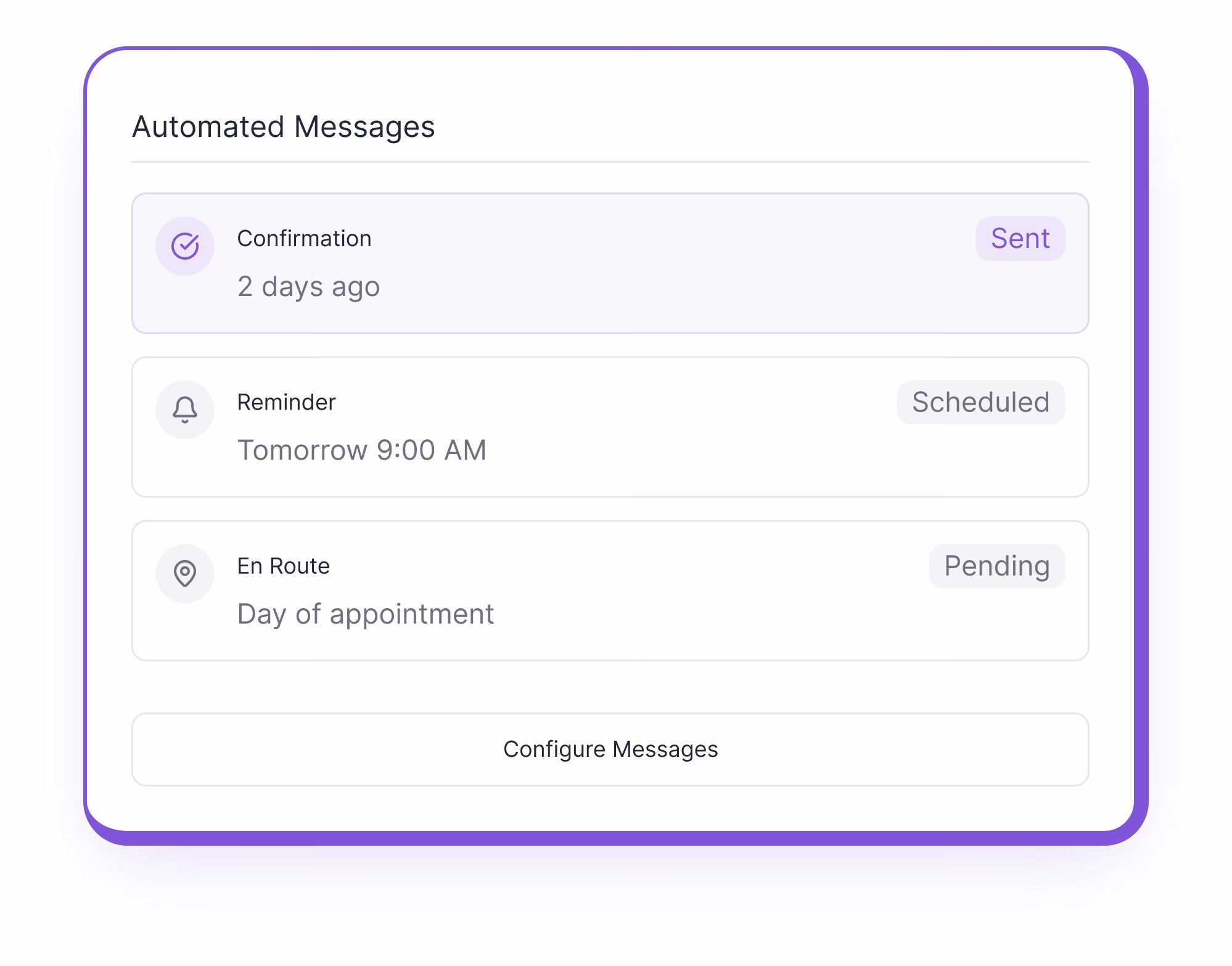 Job scheduling testimonials and call-to-action screenshot