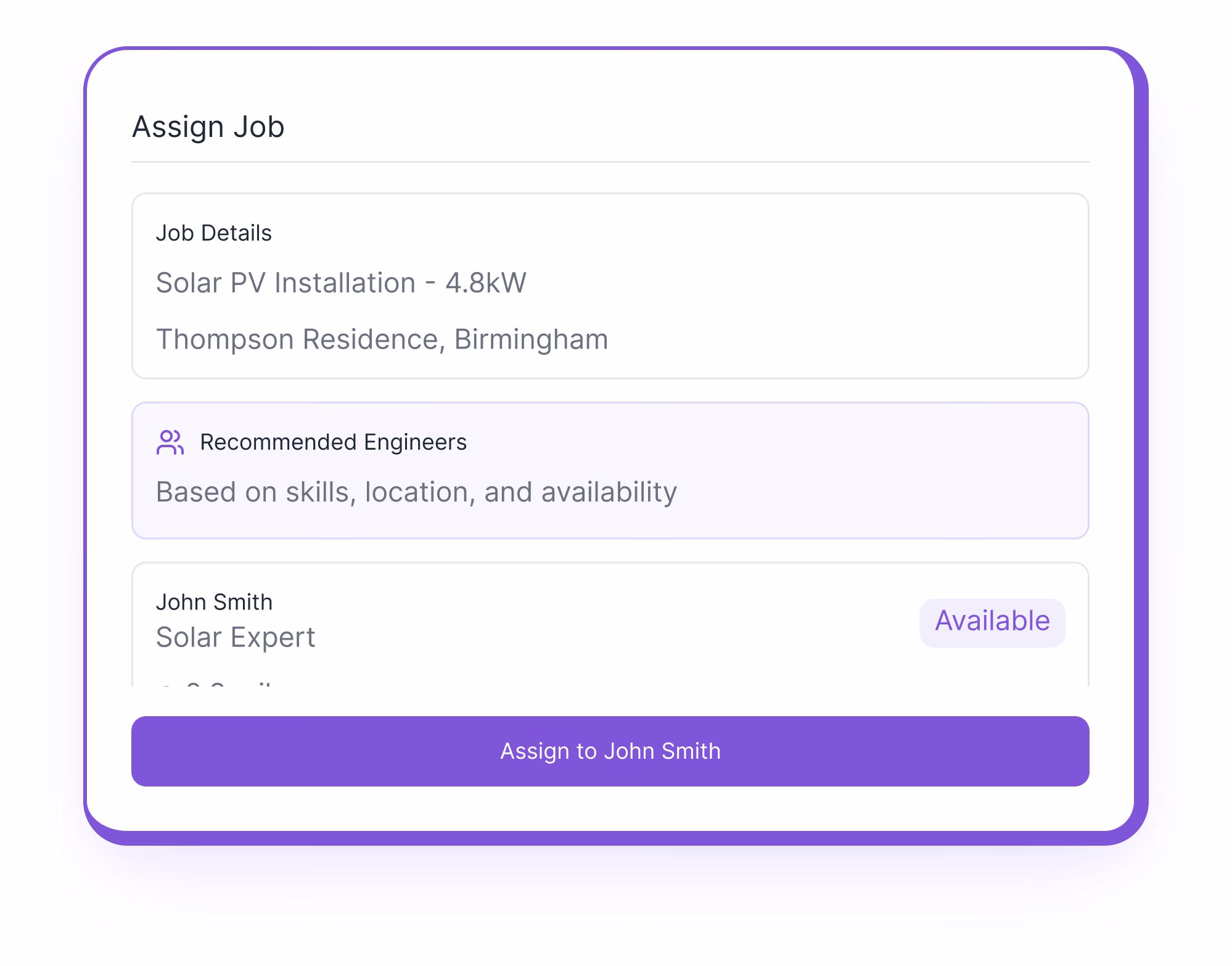Job scheduling primary features screenshot