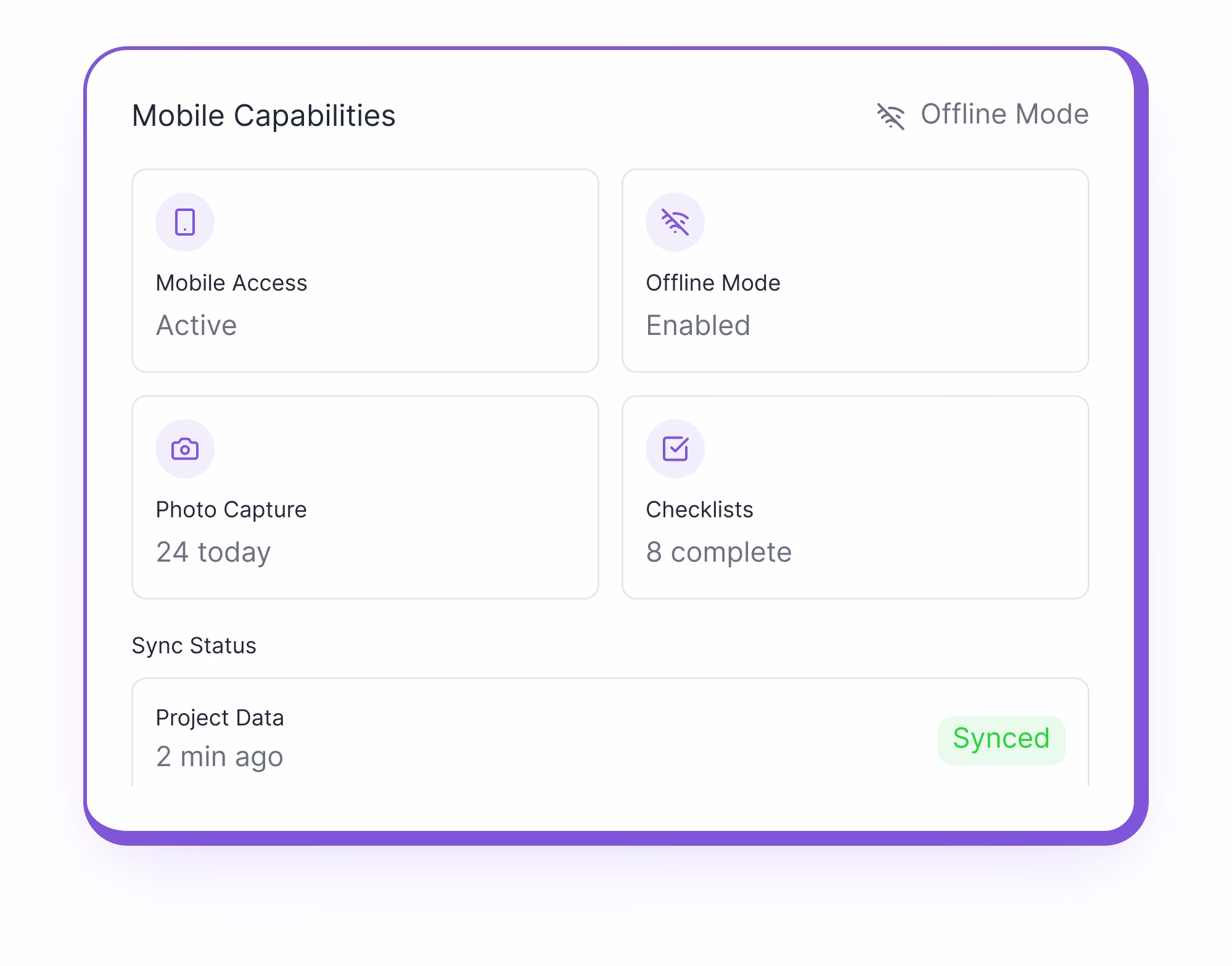 Field service management primary features screenshot