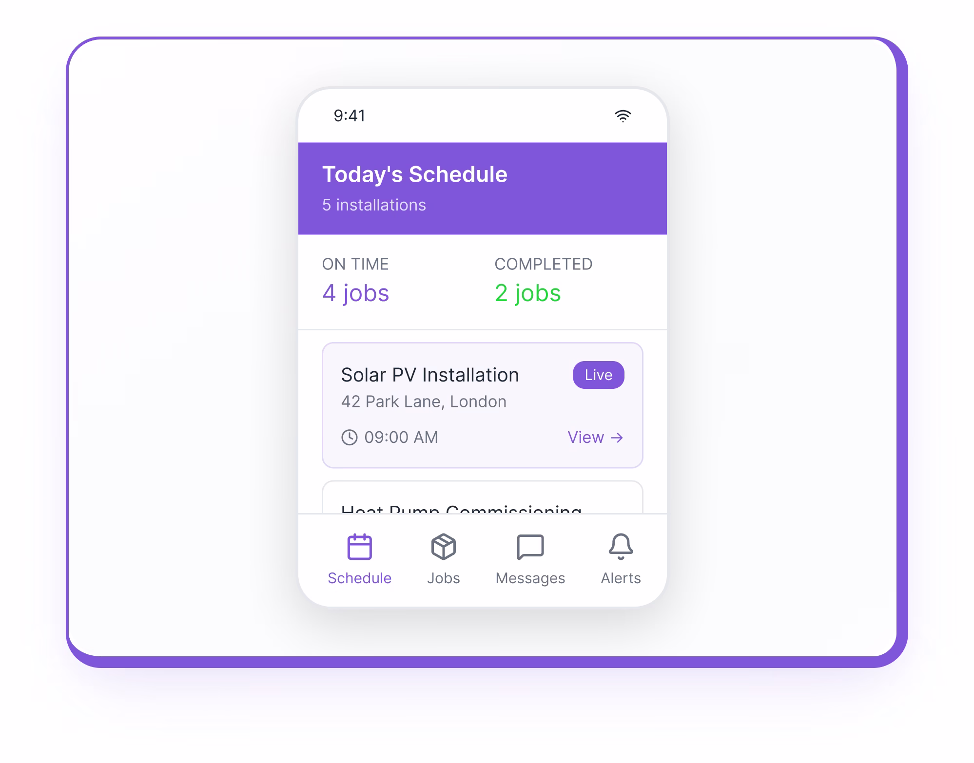 Mobile app - Overview dashboard and key features