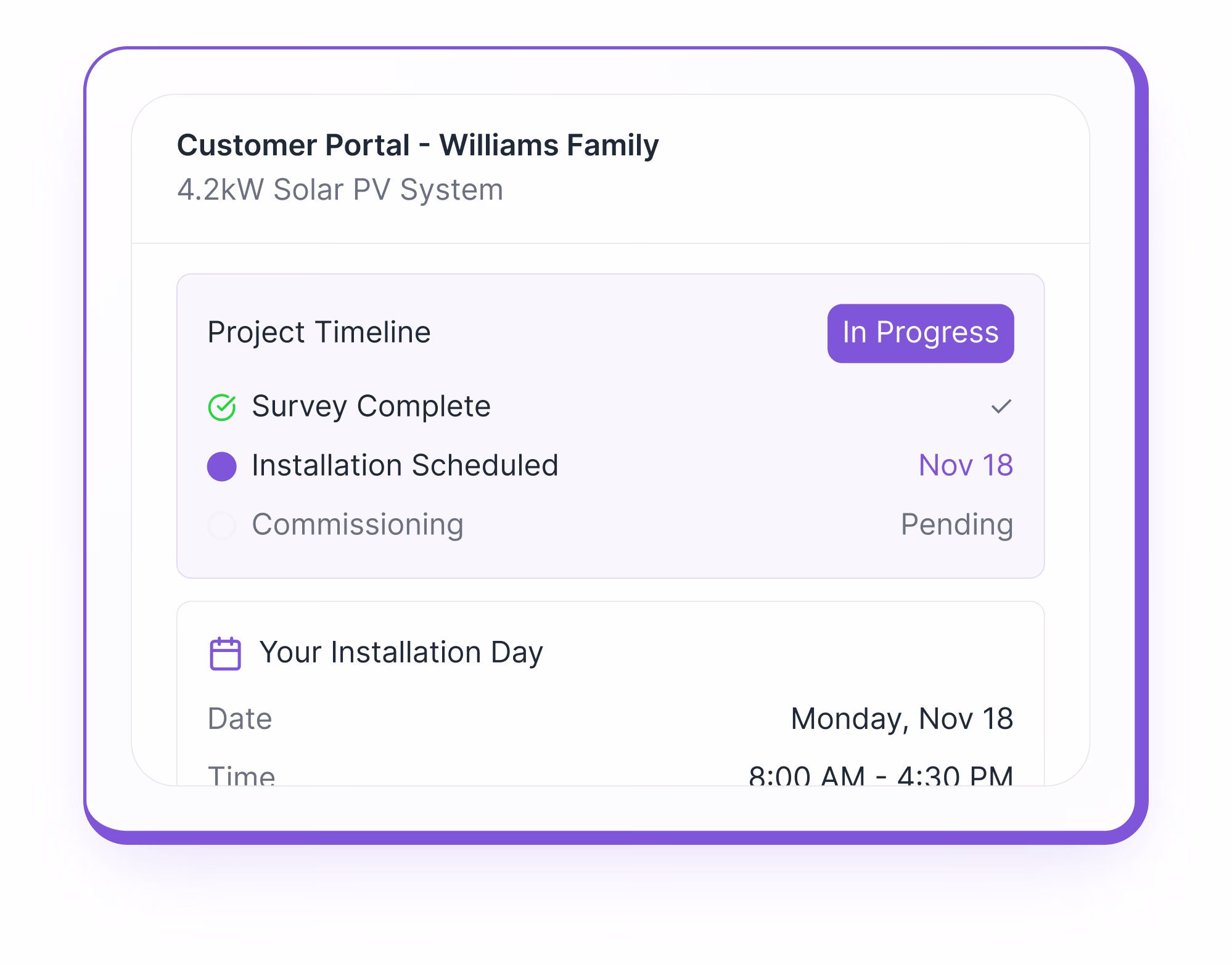 Domestic solar installers integrations and use cases screenshot